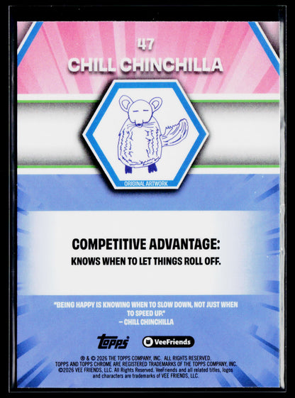 2026 Topps Chrome VeeFriends #47 Chill Chinchilla