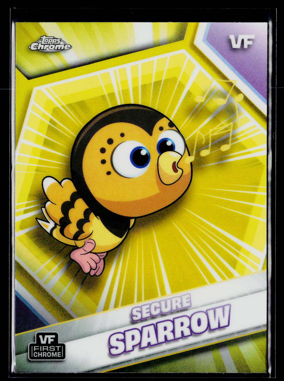 2026 Topps Chrome VeeFriends #149 Secure Sparrow Yellow Refractor