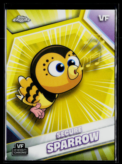 2026 Topps Chrome VeeFriends #149 Secure Sparrow Yellow Refractor