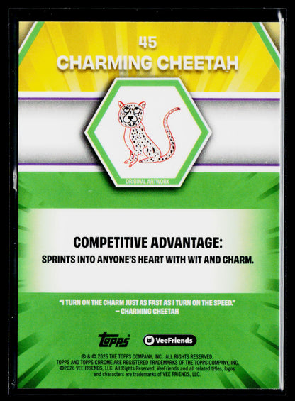 2026 Topps Chrome VeeFriends #45 Charming Cheetah