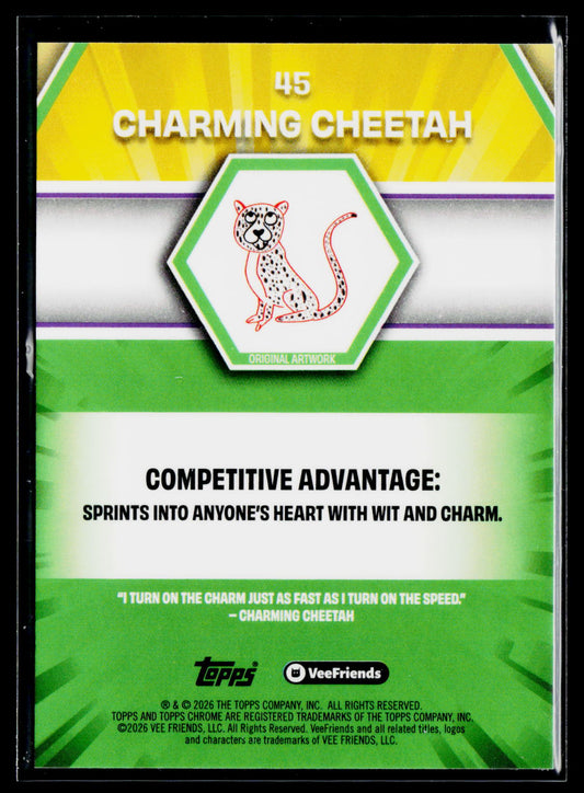 2026 Topps Chrome VeeFriends #45 Charming Cheetah