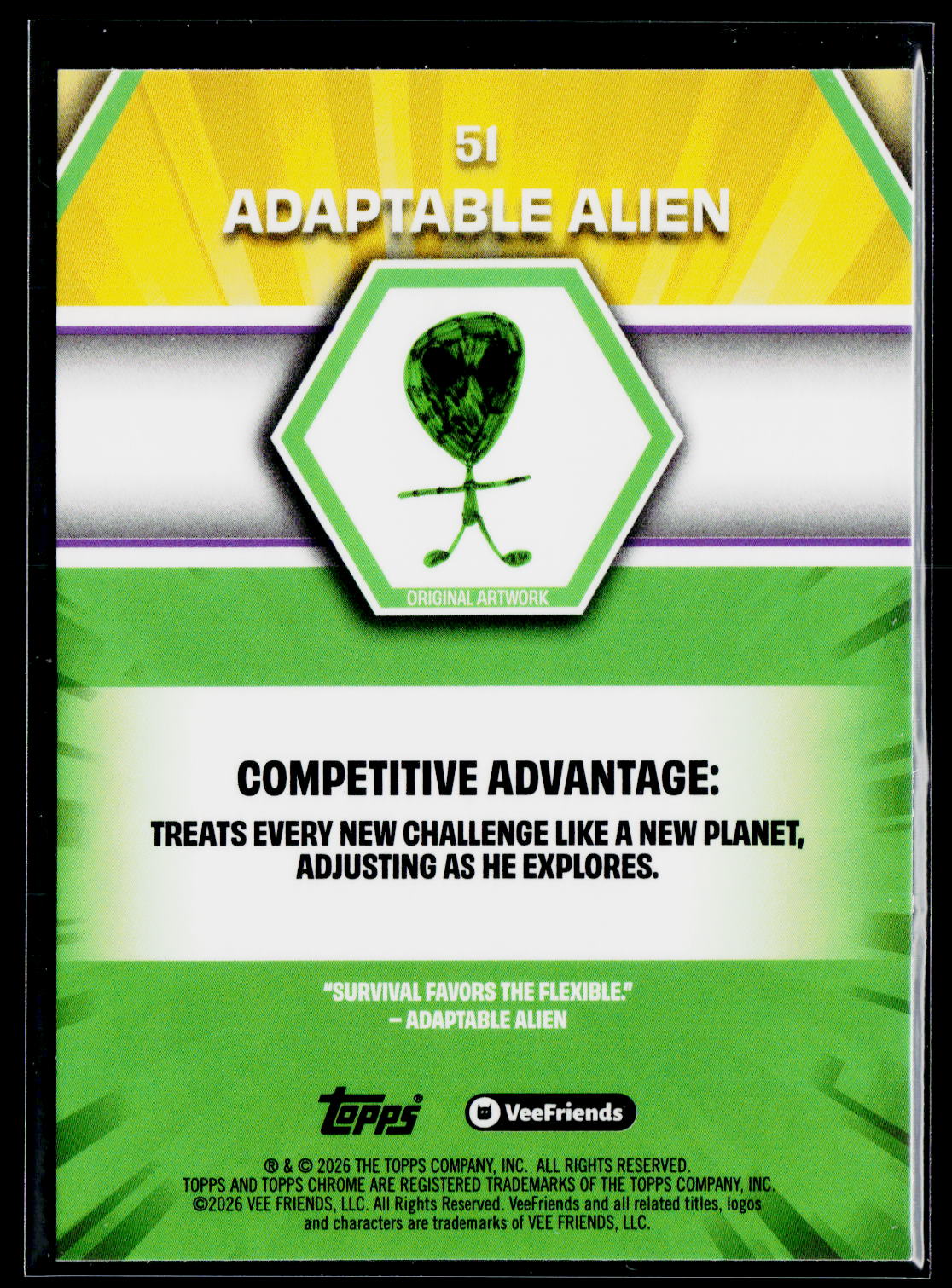 2026 Topps Chrome VeeFriends #51 Adaptable Alien