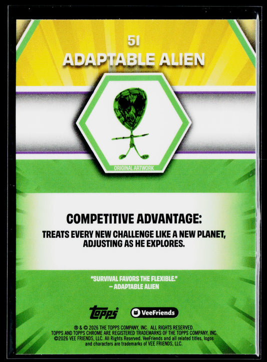 2026 Topps Chrome VeeFriends #51 Adaptable Alien