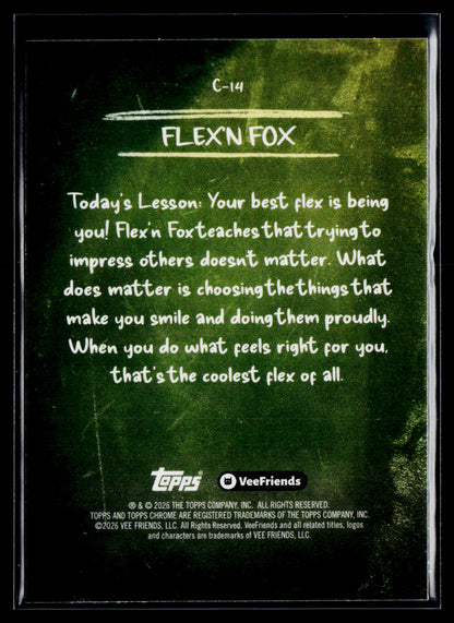 2026 Topps Chrome VeeFriends #C-14 Flex'n Fox Chalkboard