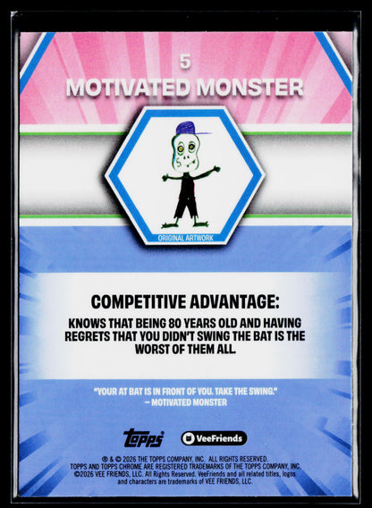 2026 Topps Chrome VeeFriends #5 Motivated Monster