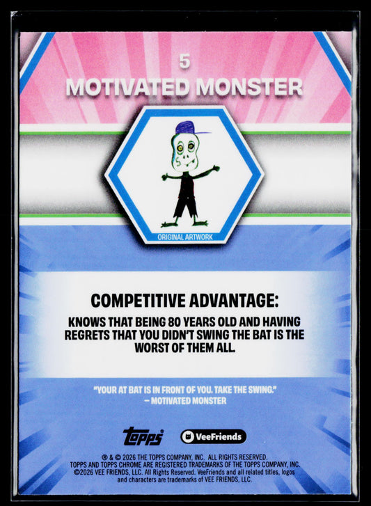 2026 Topps Chrome VeeFriends #5 Motivated Monster