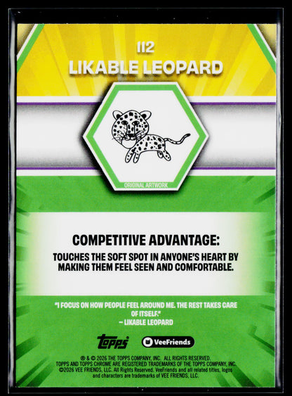 2026 Topps Chrome VeeFriends #112 Likable Leopard