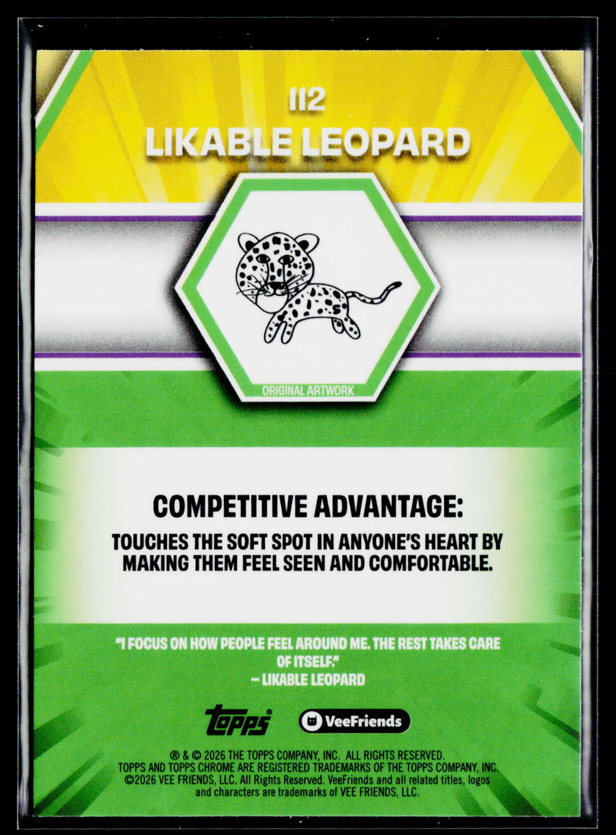 2026 Topps Chrome VeeFriends #112 Likable Leopard