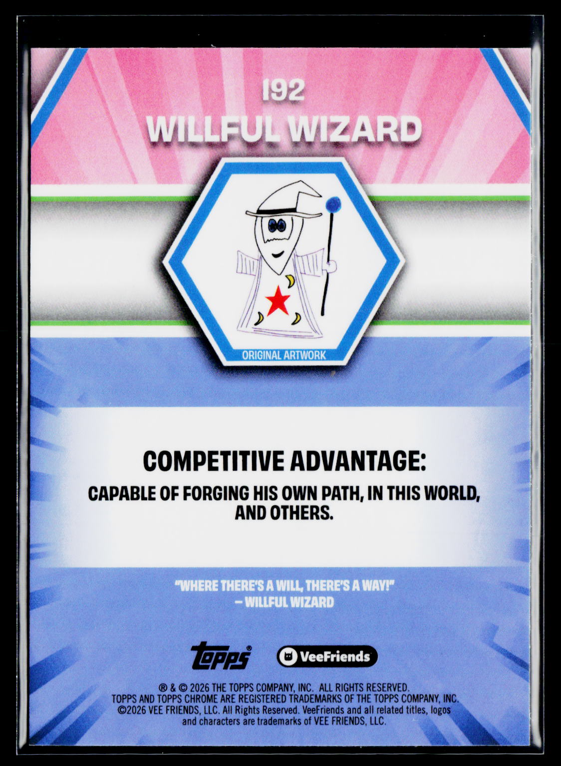 2026 Topps Chrome VeeFriends #192 Willful Wizard