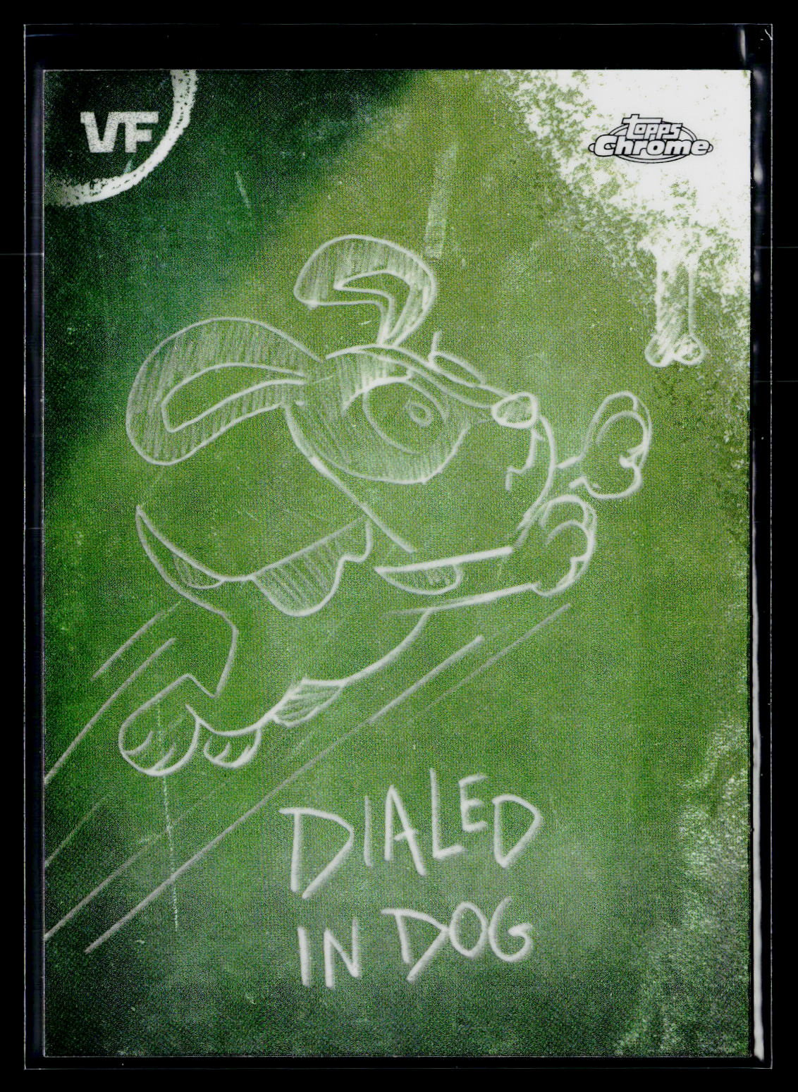 2026 Topps Chrome VeeFriends #C-3 Dialed In Dog Chalkboard