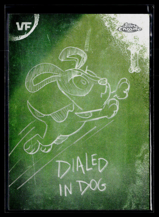 2026 Topps Chrome VeeFriends #C-3 Dialed In Dog Chalkboard