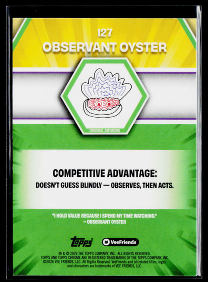 2026 Topps Chrome VeeFriends #127 Observant Oyster