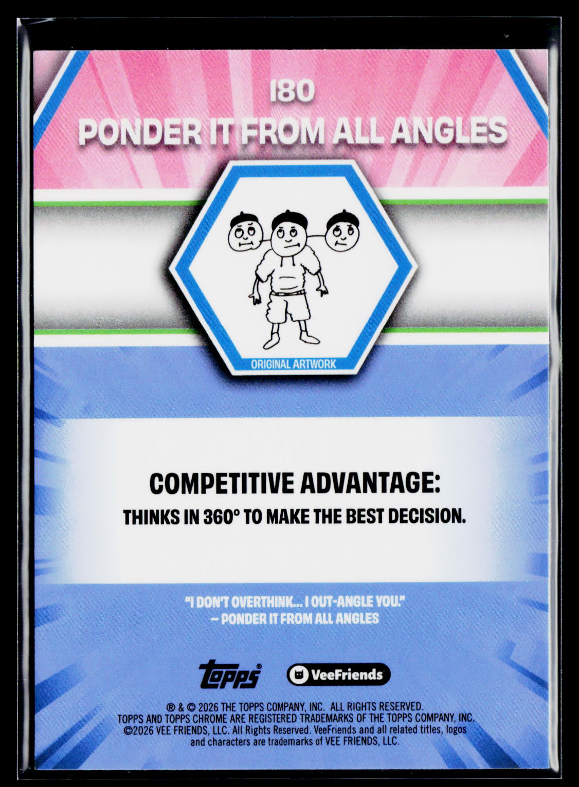 2026 Topps Chrome VeeFriends #180 Ponder It From All Angles