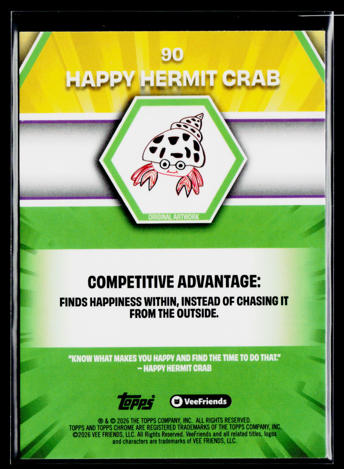 2026 Topps Chrome VeeFriends #90 Happy Hermit Crab