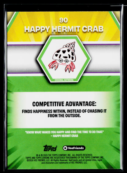 2026 Topps Chrome VeeFriends #90 Happy Hermit Crab