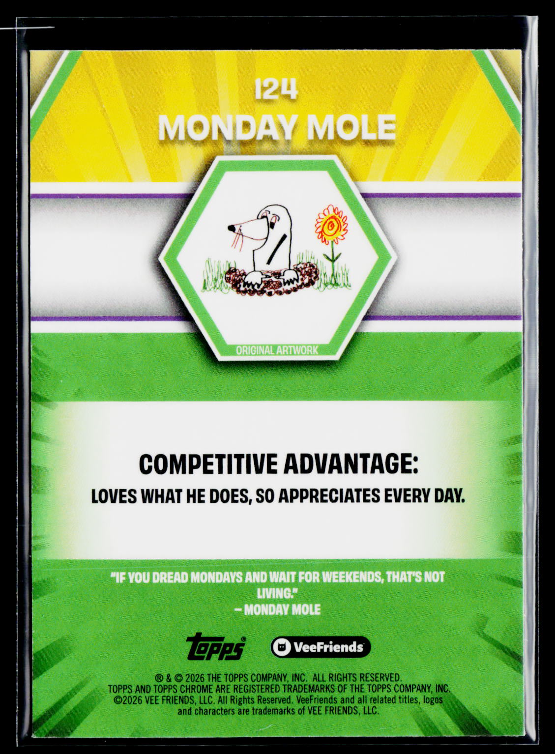 2026 Topps Chrome VeeFriends #124 Monday Mole