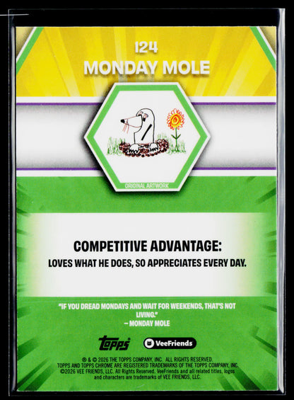 2026 Topps Chrome VeeFriends #124 Monday Mole