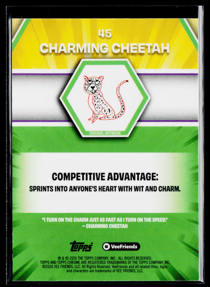 2026 Topps Chrome VeeFriends #45 Charming Cheetah