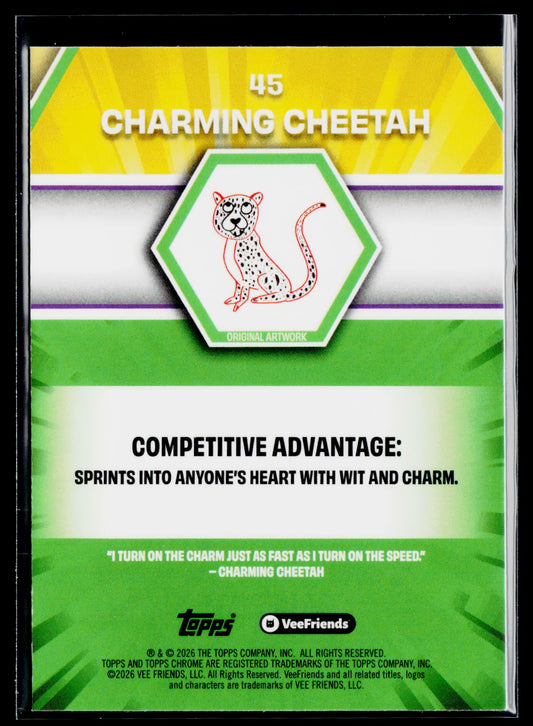 2026 Topps Chrome VeeFriends #45 Charming Cheetah