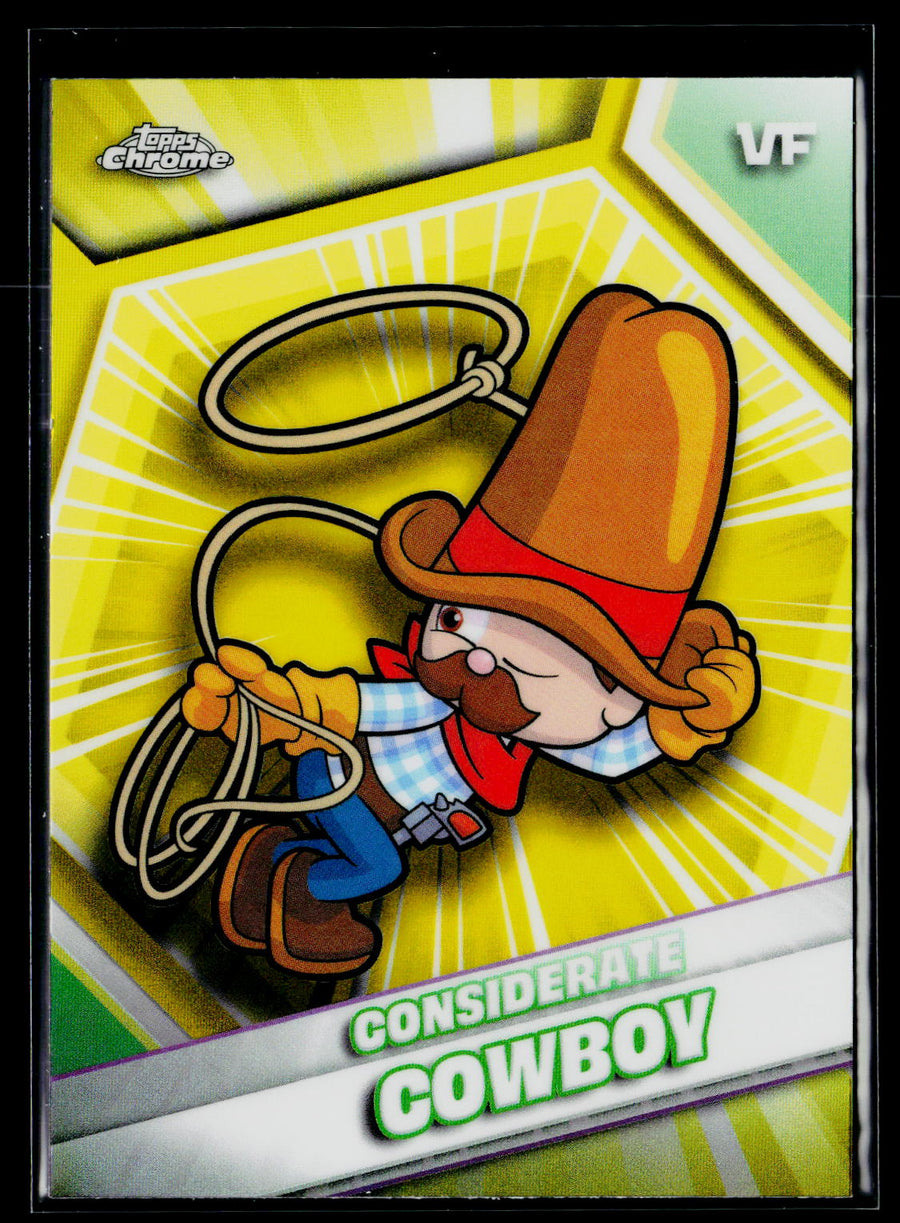 2026 Topps Chrome VeeFriends #54 Considerate Cowboy Yellow Refractor