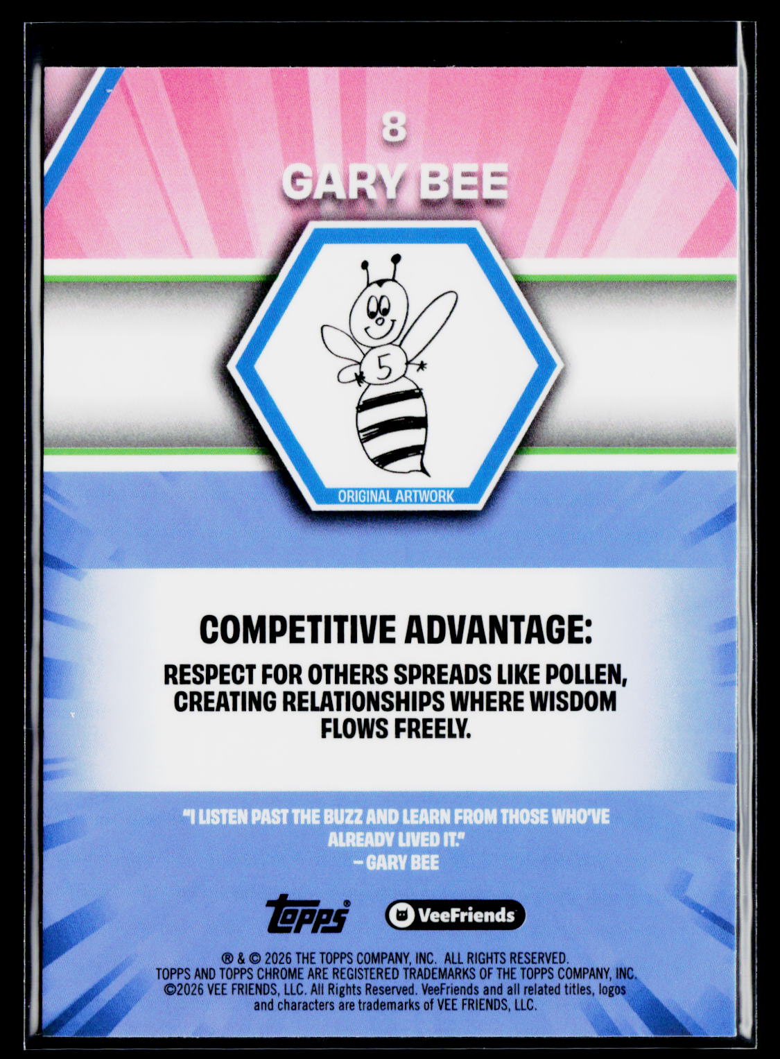 2026 Topps Chrome VeeFriends #CC-8 VeeFriends #8 - Gary Bee Comic Clippings