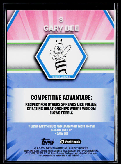 2026 Topps Chrome VeeFriends #CC-8 VeeFriends #8 - Gary Bee Comic Clippings