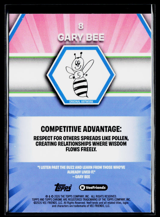 2026 Topps Chrome VeeFriends #CC-8 VeeFriends #8 - Gary Bee Comic Clippings
