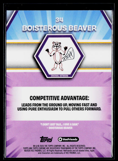 2026 Topps Chrome VeeFriends #34 Boisterous Beaver