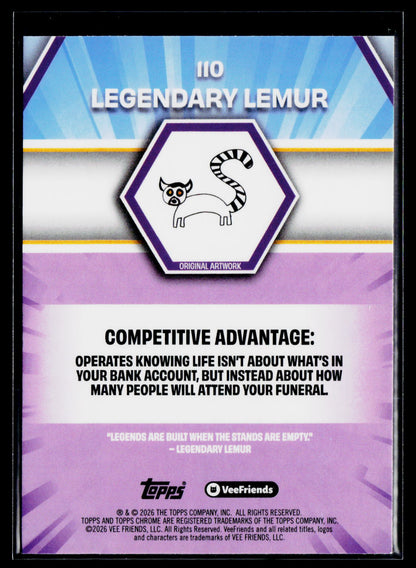 2026 Topps Chrome VeeFriends #110 Legendary Lemur