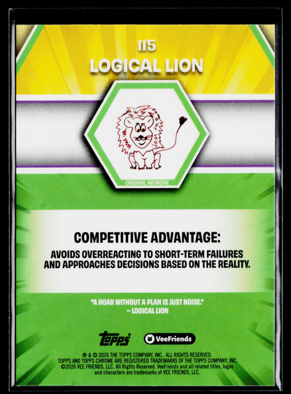 2026 Topps Chrome VeeFriends #115 Logical Lion
