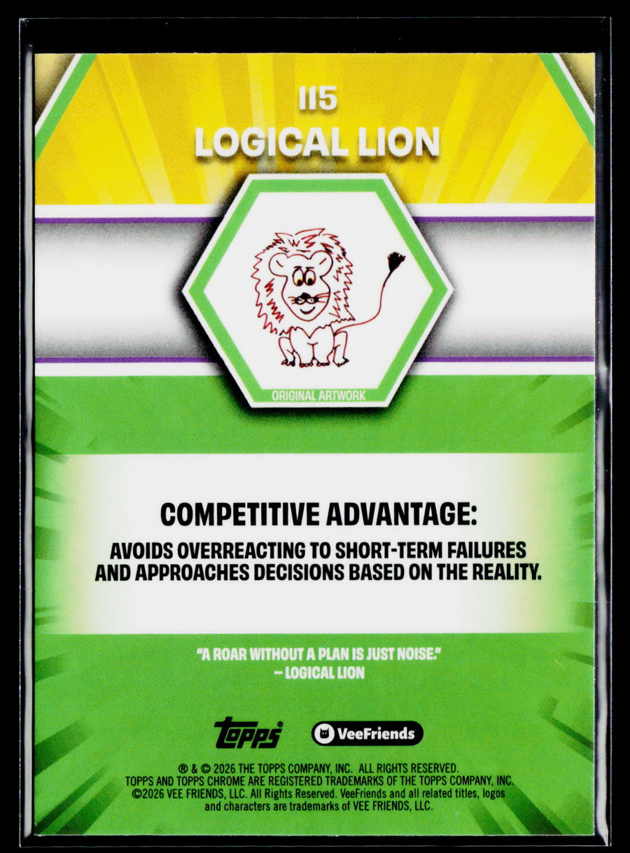 2026 Topps Chrome VeeFriends #115 Logical Lion
