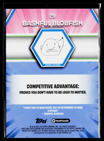 2026 Topps Chrome VeeFriends #29 Bashful Blobfish