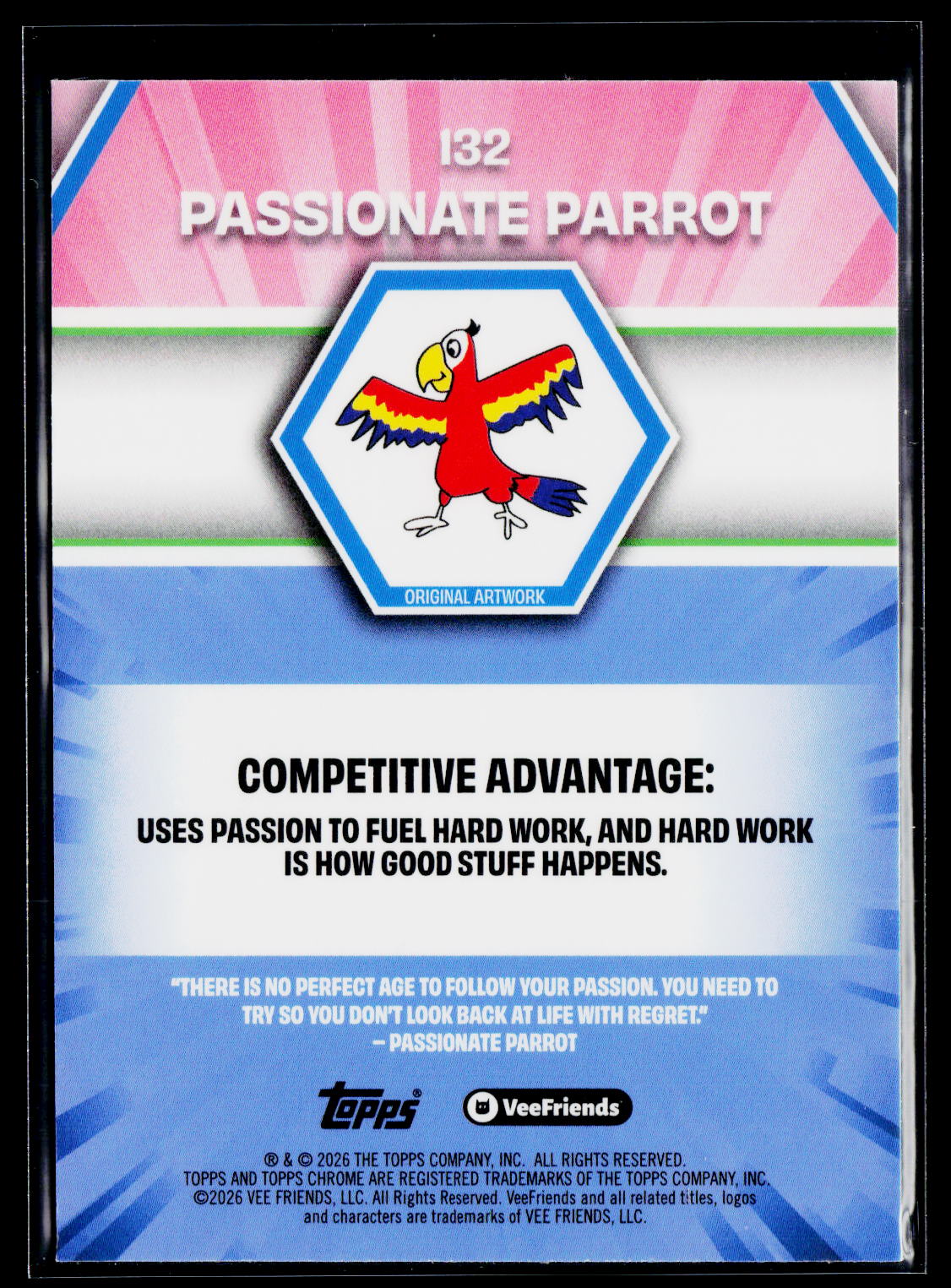 2026 Topps Chrome VeeFriends #132 Passionate Parrot
