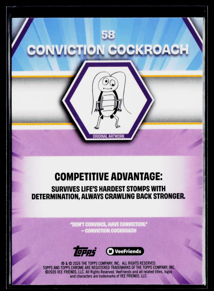 2026 Topps Chrome VeeFriends #58 Conviction Cockroach