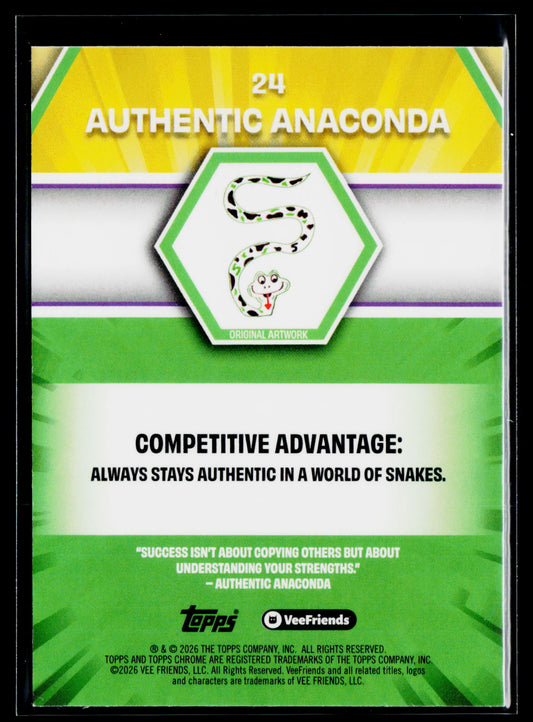 2026 Topps Chrome VeeFriends #24 Authentic Anaconda