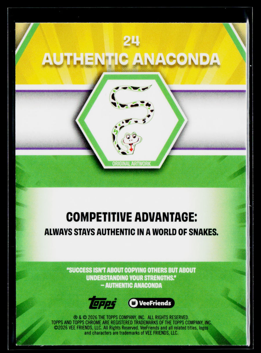 2026 Topps Chrome VeeFriends #24 Authentic Anaconda