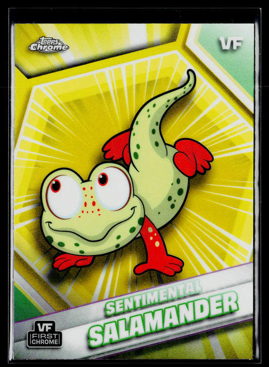 2026 Topps Chrome VeeFriends #154 Sentimental Salamander Yellow Refractor