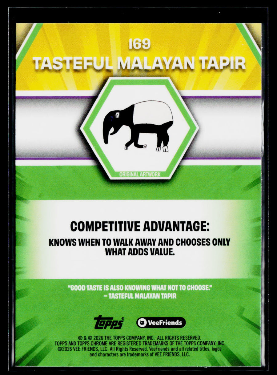 2026 Topps Chrome VeeFriends #169 Tasteful Malayan Tapir