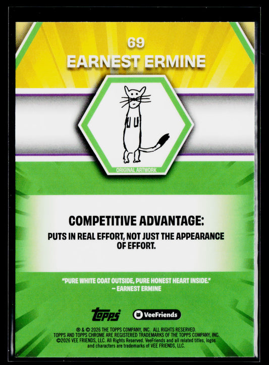 2026 Topps Chrome VeeFriends #69 Earnest Ermine