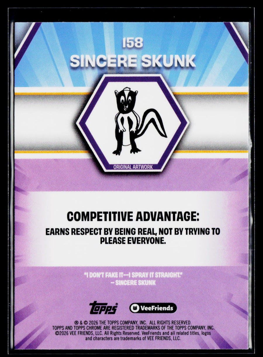 2026 Topps Chrome VeeFriends #158 Sincere Skunk