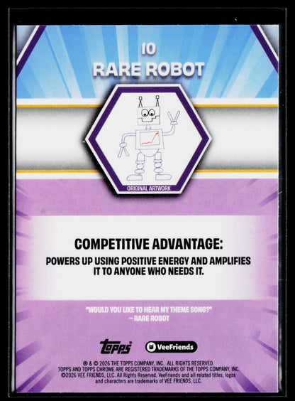 2026 Topps Chrome VeeFriends #CC-10 VeeFriends #10 - Rare Robot Comic Clippings