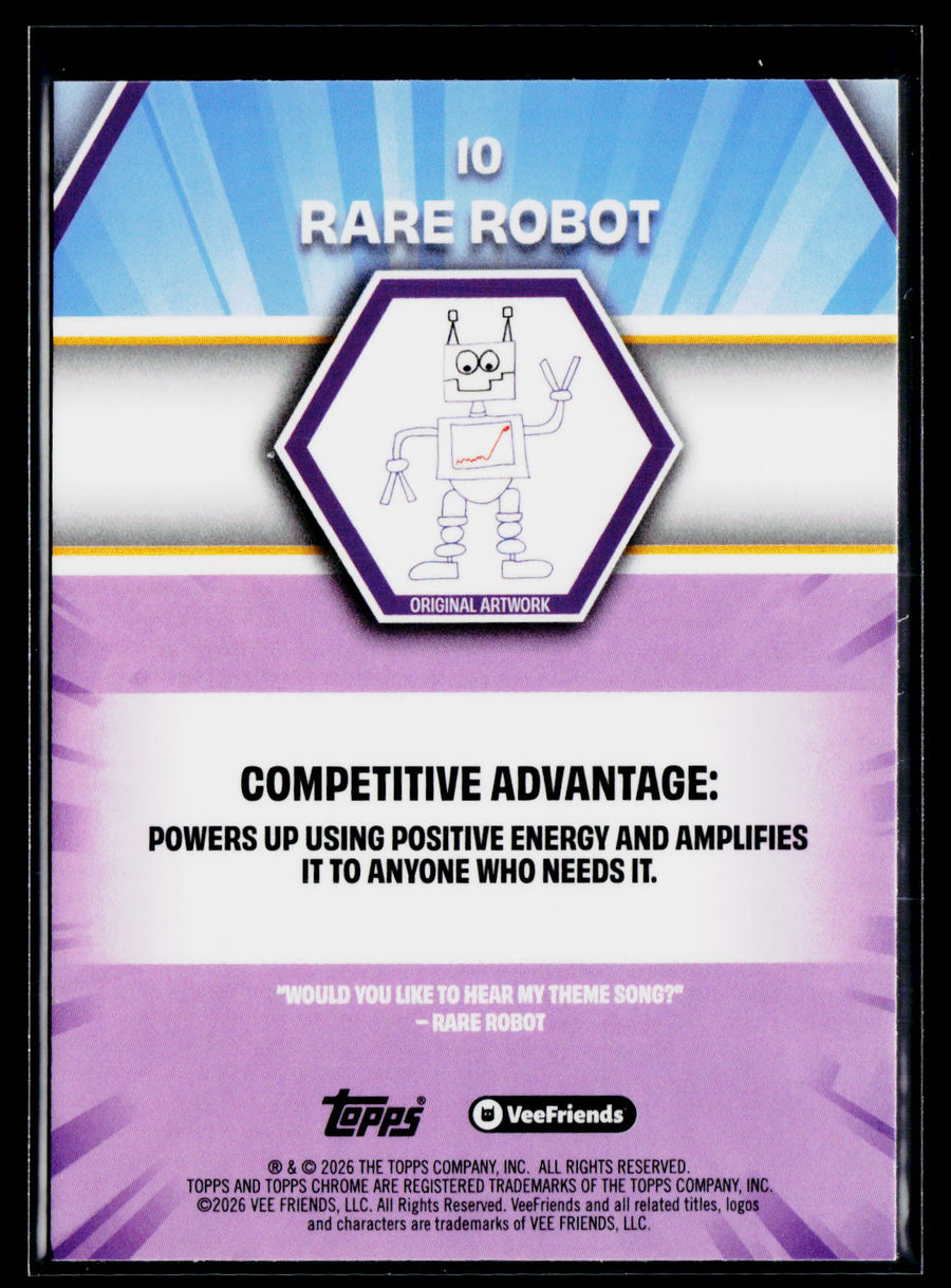 2026 Topps Chrome VeeFriends #CC-10 VeeFriends #10 - Rare Robot Comic Clippings