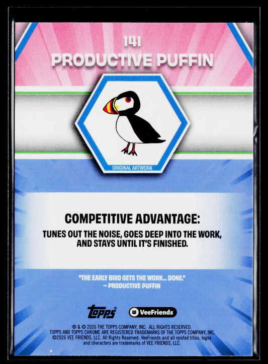 2026 Topps Chrome VeeFriends #141 Productive Puffin