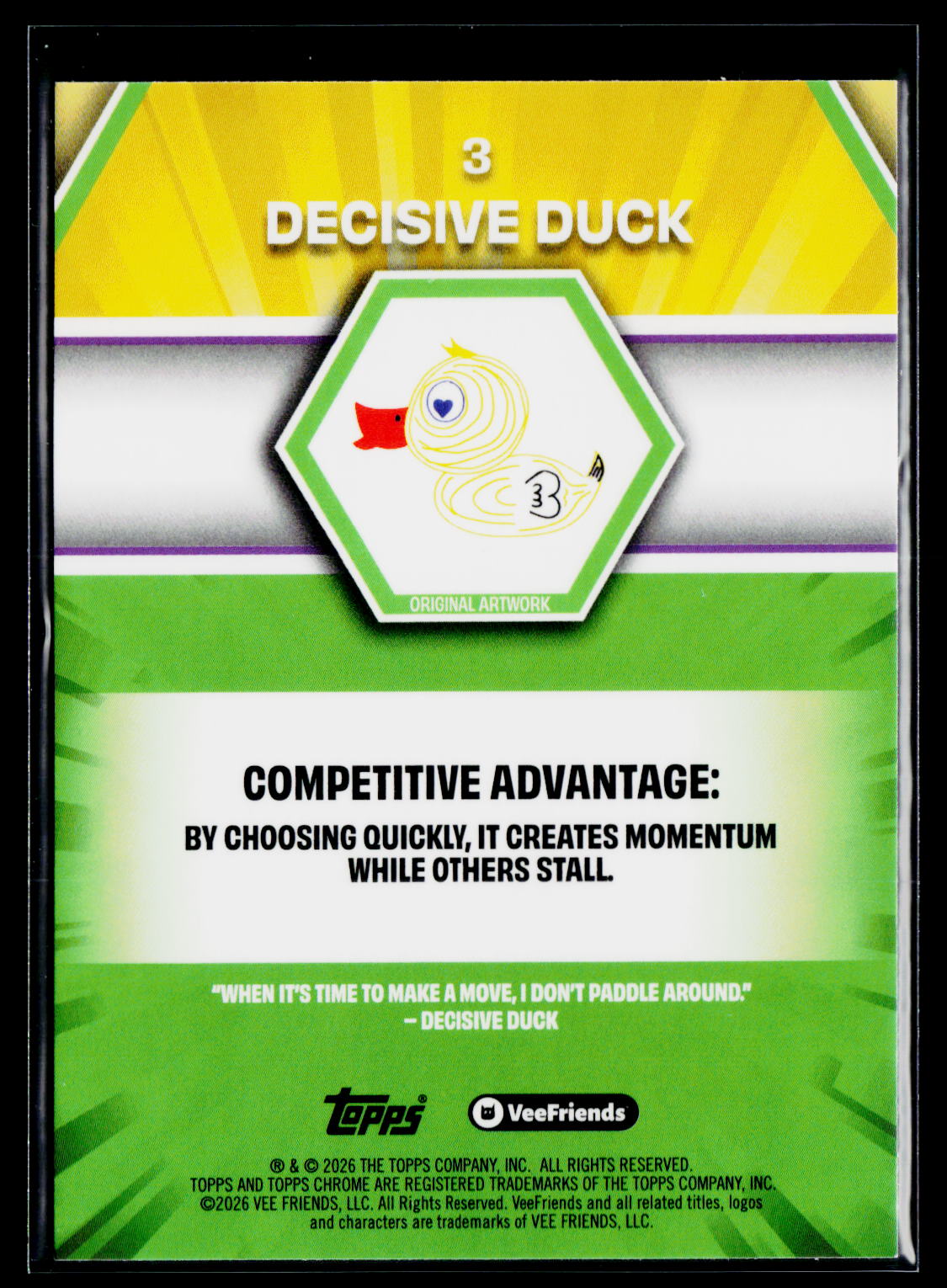 2026 Topps Chrome VeeFriends #3 Decisive Duck