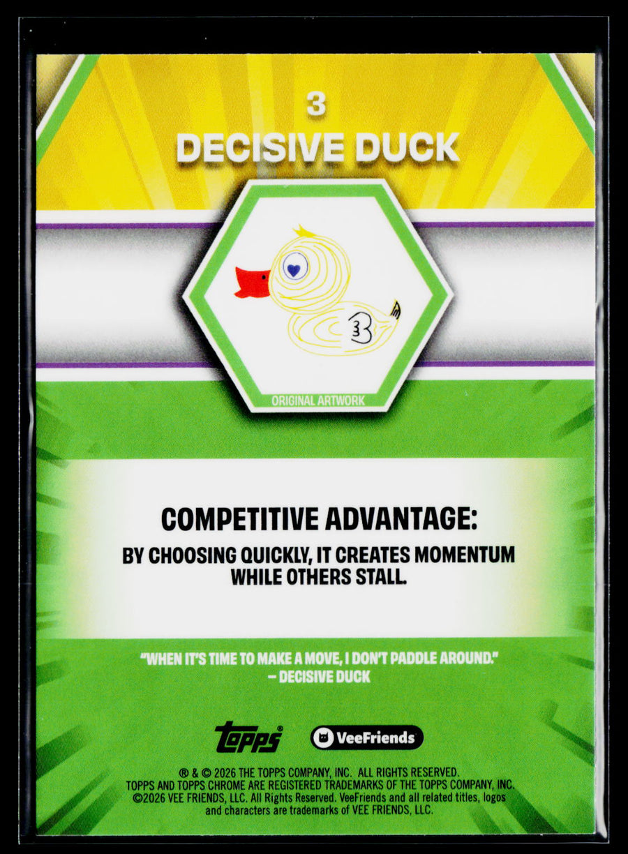 2026 Topps Chrome VeeFriends #3 Decisive Duck