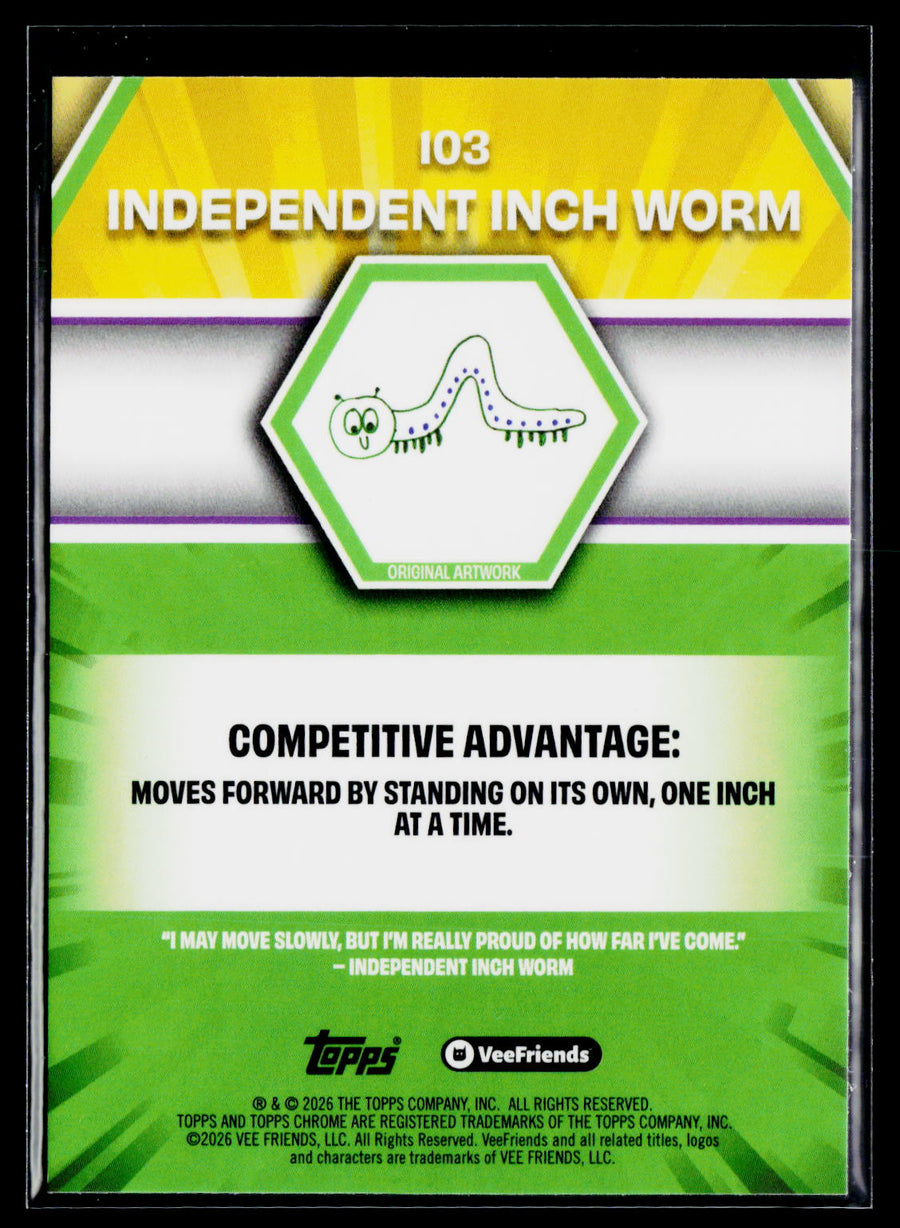 2026 Topps Chrome VeeFriends #103 Independent Inch Worm