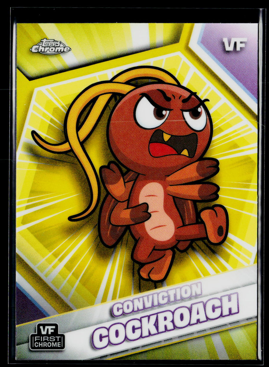 2026 Topps Chrome VeeFriends #58 Conviction Cockroach Yellow Refractor