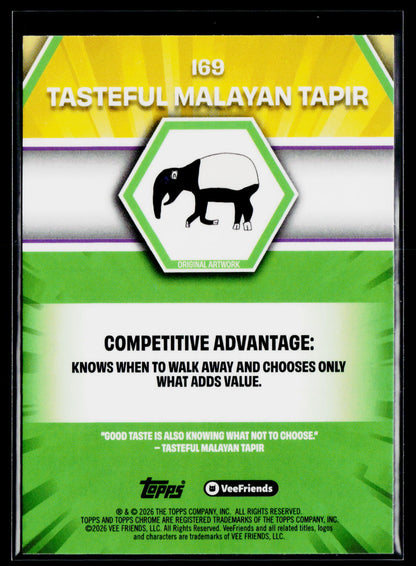 2026 Topps Chrome VeeFriends #169 Tasteful Malayan Tapir