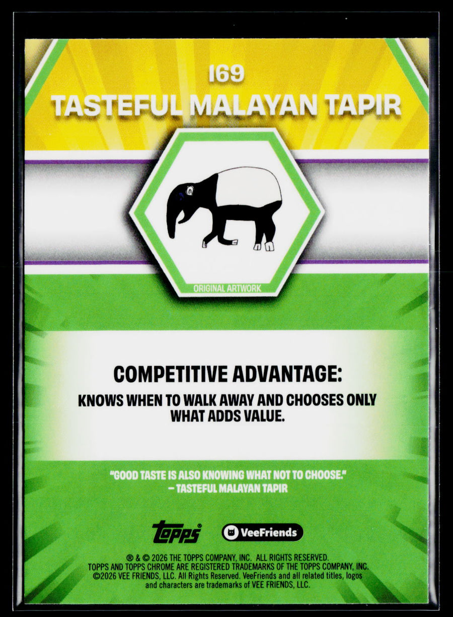 2026 Topps Chrome VeeFriends #169 Tasteful Malayan Tapir