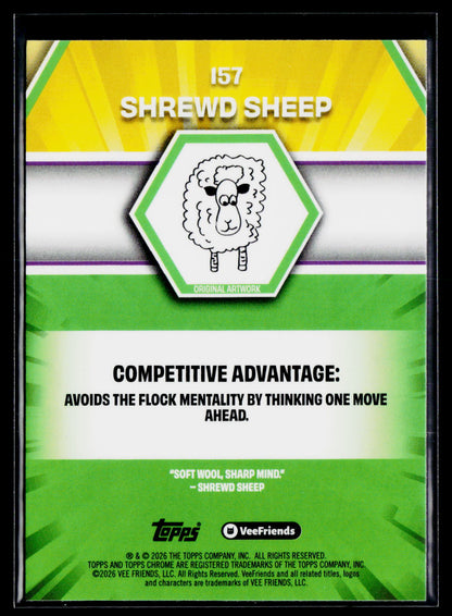 2026 Topps Chrome VeeFriends #157 Shrewd Sheep
